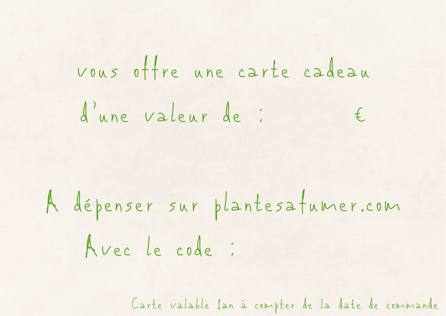 carte cadeau plantesafumer