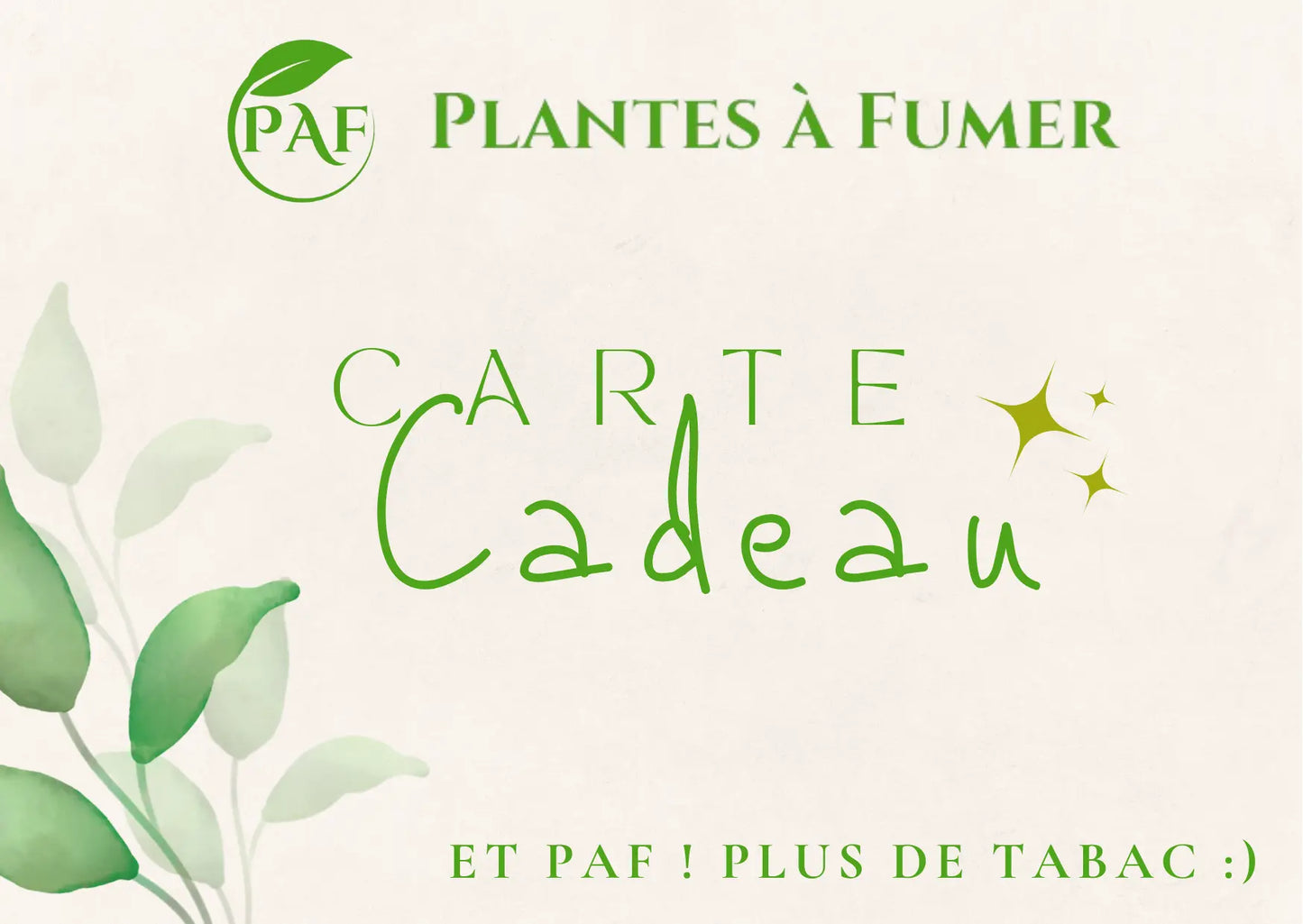 Carte cadeau PlantesAFumer