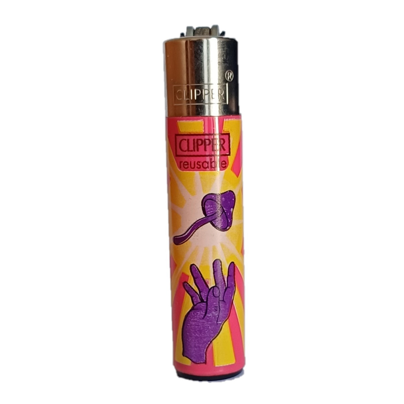 Briquet Clipper Mini - Design Strangest / Say Peace - PlantesAFumer