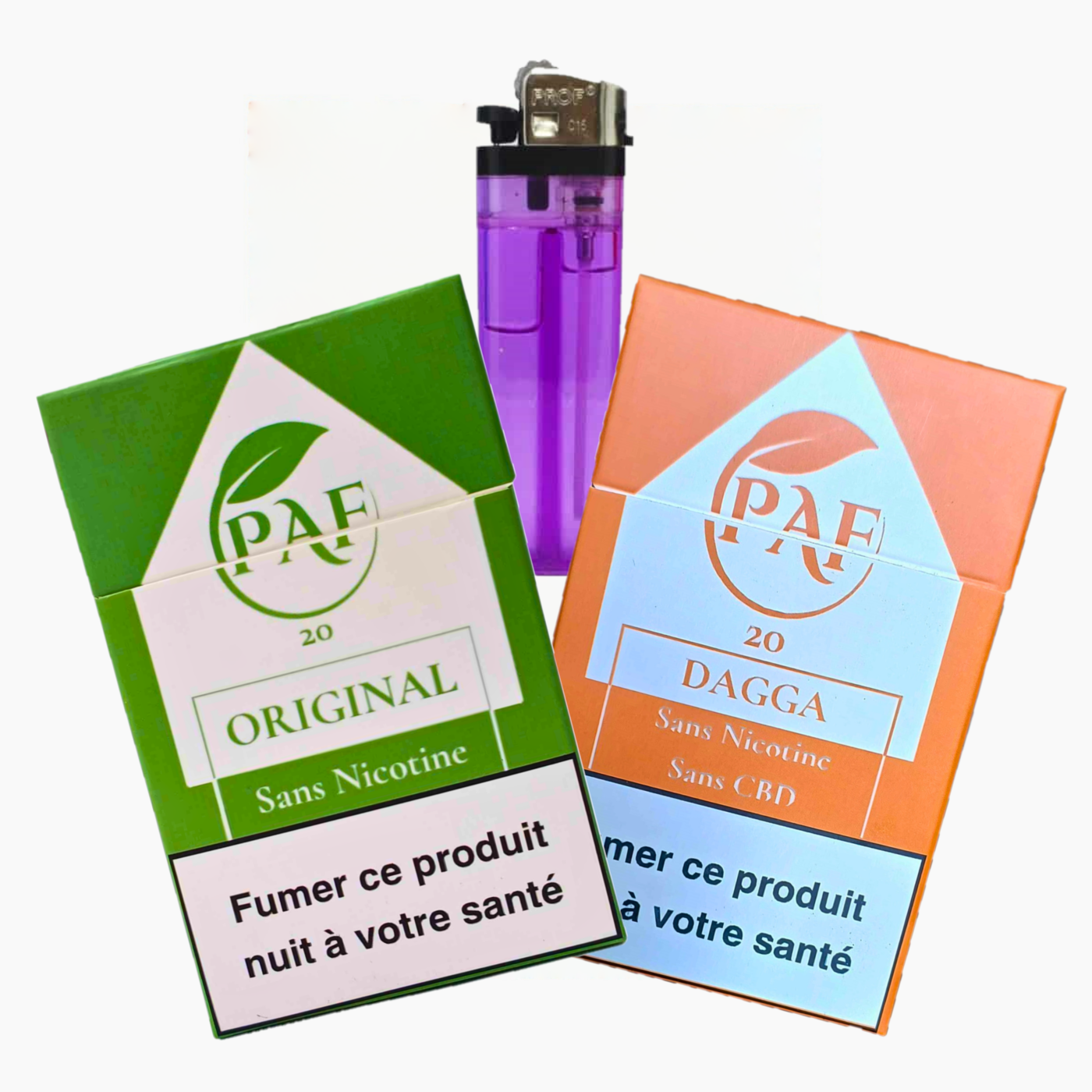 paquets de cigarettes sans tabac ni cbd