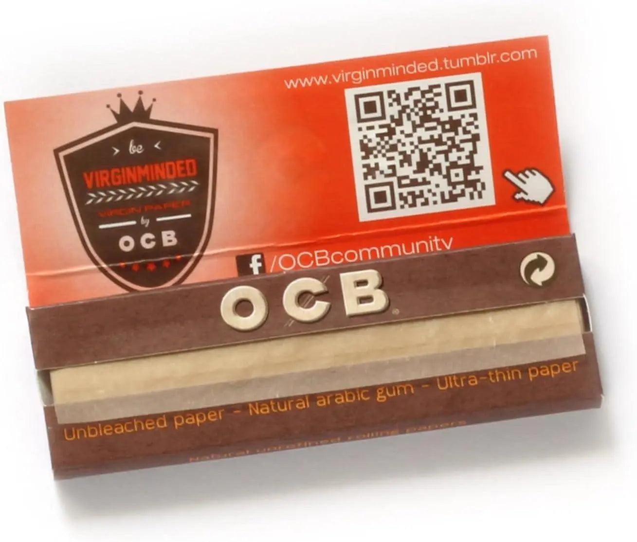 Feuilles OCB Virgin paper x50 non-blanchies - PlantesAFumer