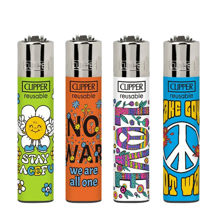 Briquet Clipper Mini - Design Say Peace