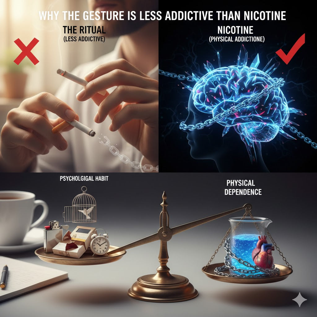 Pourquoi le geste de fumer est moins addictif que la nicotine ?