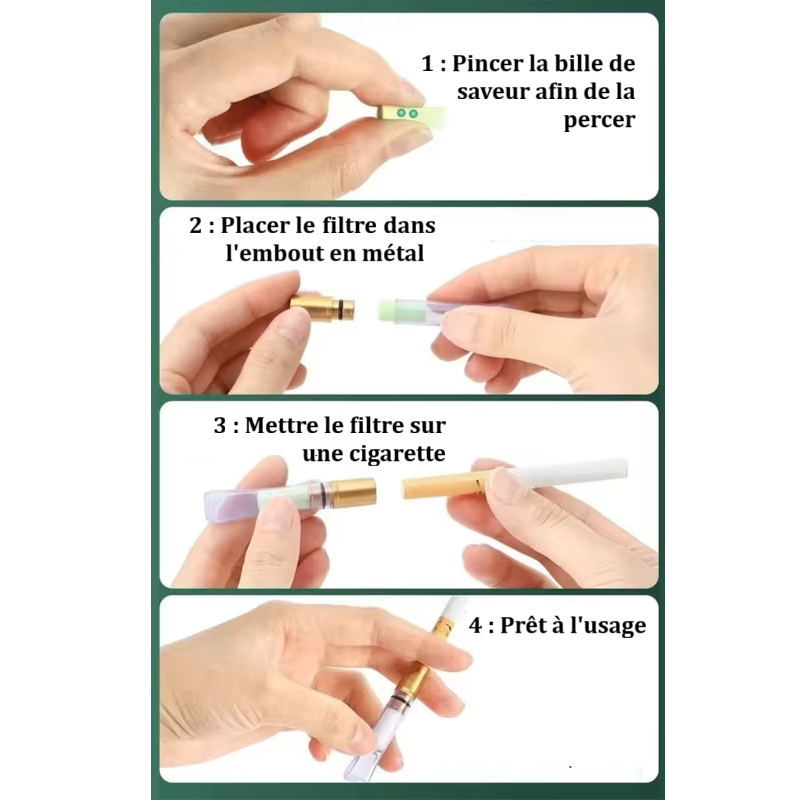 Filtres à cigarettes avec bille de saveur