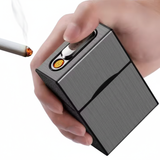 Etuis à cigarettes avec allume-cigares intégré