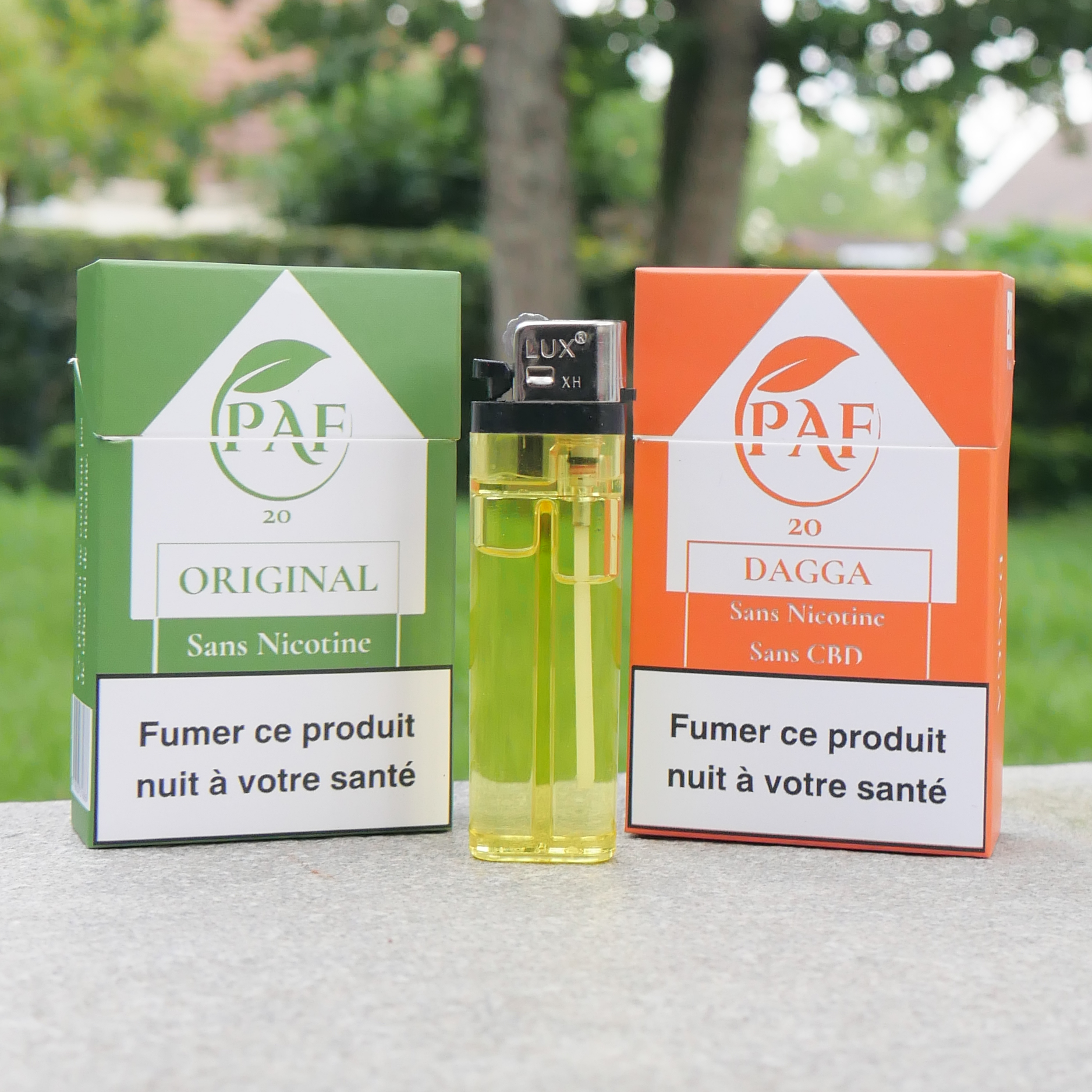 paquets de cigarettes sans tabac